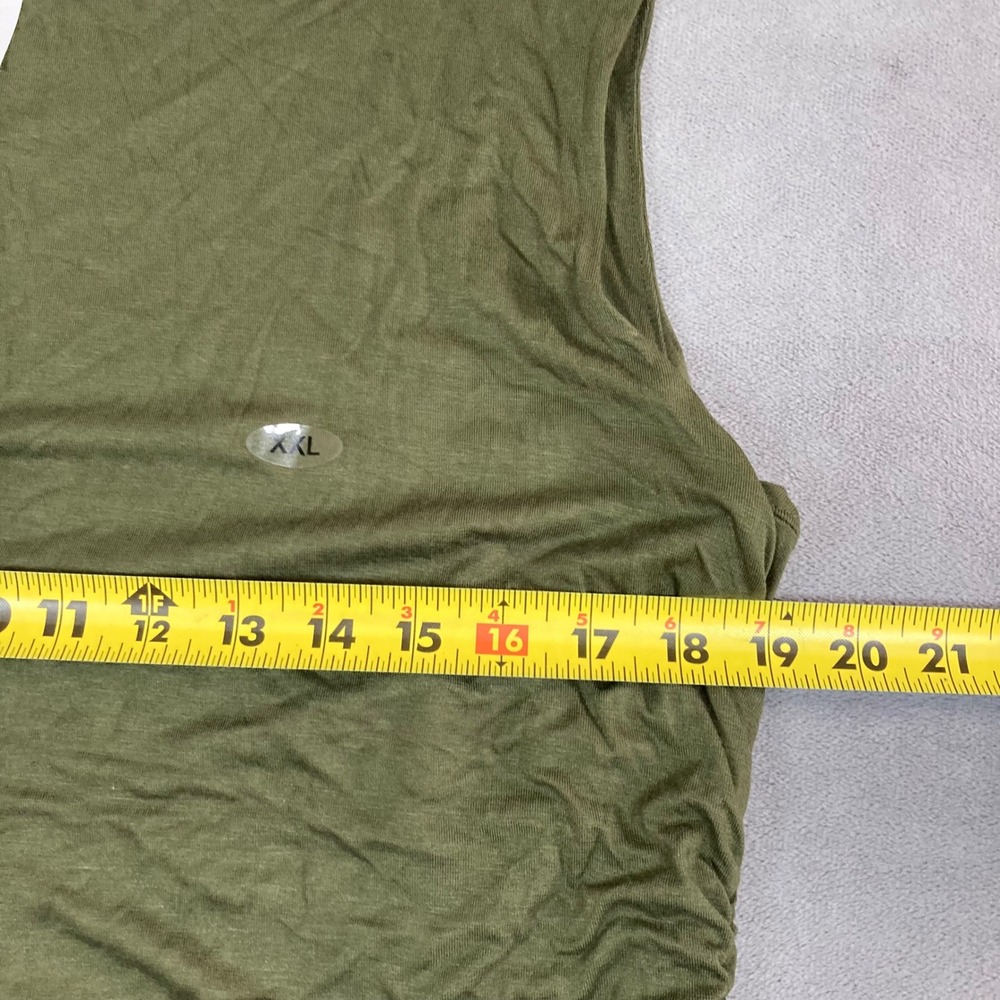 Maurices Women XXL Olive Green Mock Neck Sleeveless Ruched Side Top NWT - Picture 5 of 7